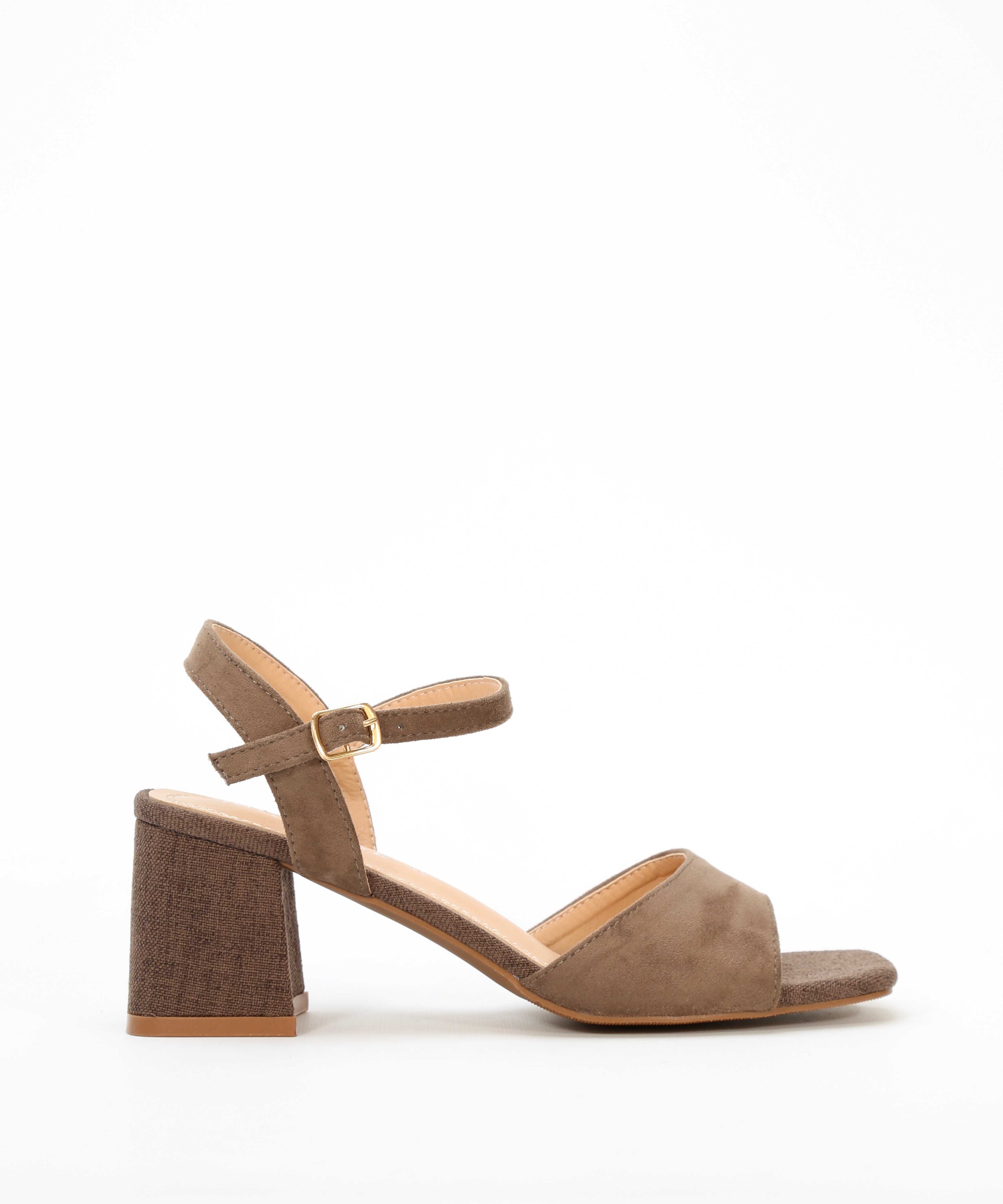 Sandalias tacón punta cuadrada